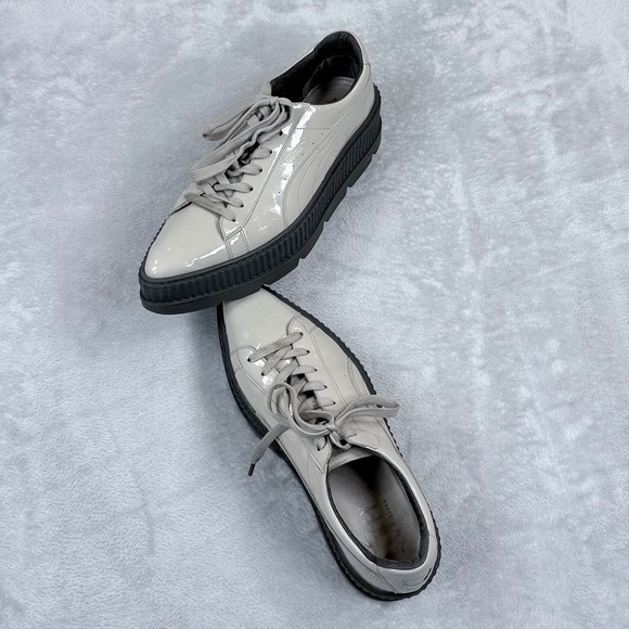 Puma Other - Puma Glossy Beige and Black Platform Sneakers